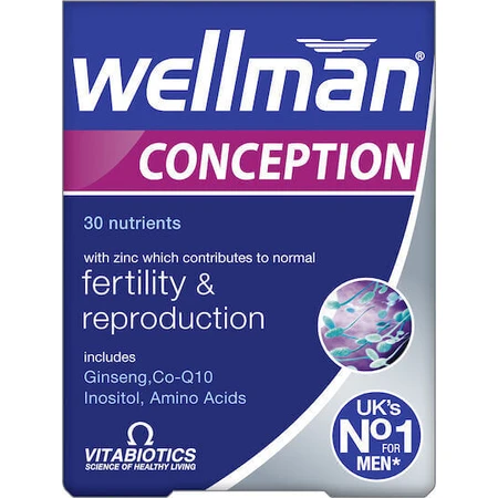 Вітабіотики Wellman Conception Зачаття Фертильність та репродукція Добавка для підвищення тестостерону 30 табл.: ціни та характеристики