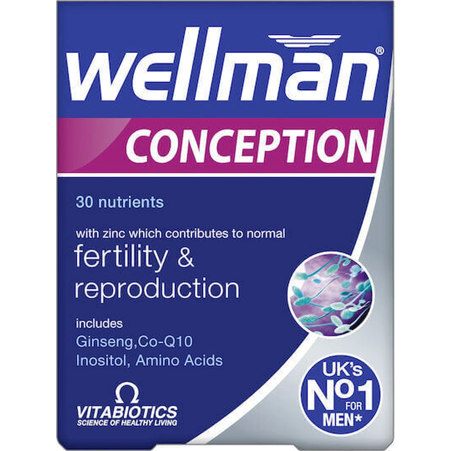 Вітабіотики Wellman Conception Зачаття Фертильність та репродукція Добавка для підвищення тестостерону 30 табл.: ціни та характеристики