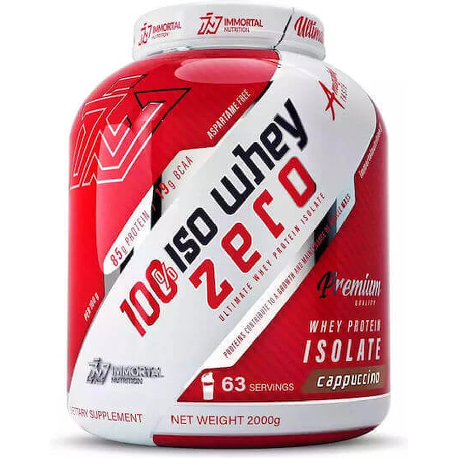 Immortal Nutrition 100% Iso Whey Zero Whey Protein Безлактозный сывороточный протеин со вкусом капучино 2 кг: цены и характеристики