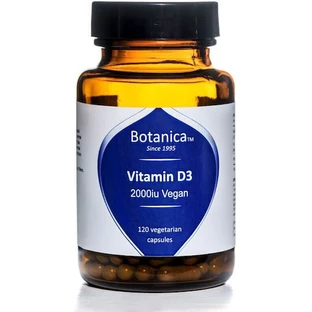 Botanica Витамин D3 для укрепления иммунной системы и здоровья яиц 2000iu 120 растительных капсул