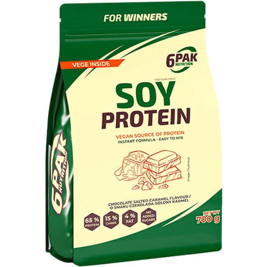 6Pak Nutrition Безлактозний соєвий протеїн зі смаком солоної карамелі та шоколаду 700гр: ціни та характеристики
