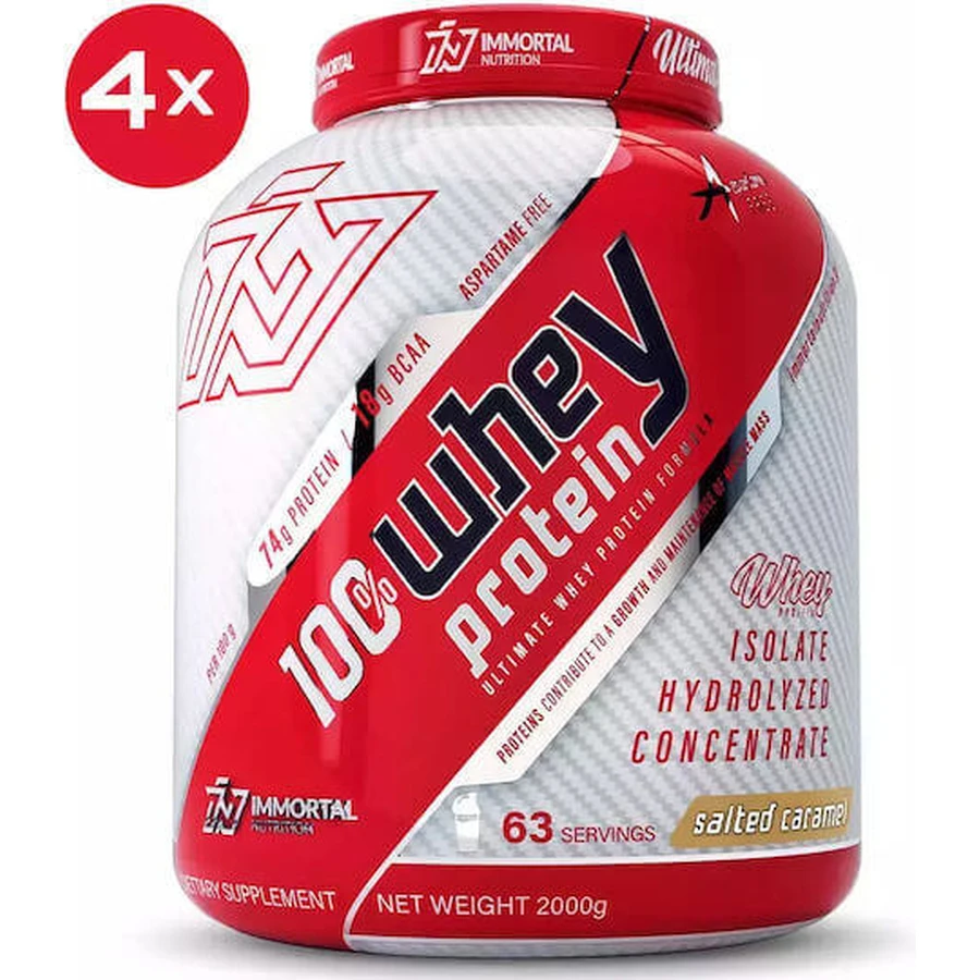 Immortal Nutrition 100% Whey Protein 100% сывороточный протеин со вкусом соленой карамели 4х2 кг: цены и характеристики
