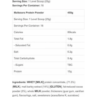 Mars Maltesers Hi-Protein Whey Protein со вкусом шоколадного солода 450 гр.