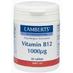 Lamberts Гіпоалергенний склад Вітамін В12 Вітамін для здоров'я нервової системи 1000мг 1000мкг 60 таблеток: ціни та характеристики