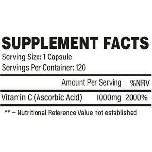 tbJp Vit-C Вітамін для підтримки імунітету, шкіри та антиоксидантної дії 1000 мг 120 капс.