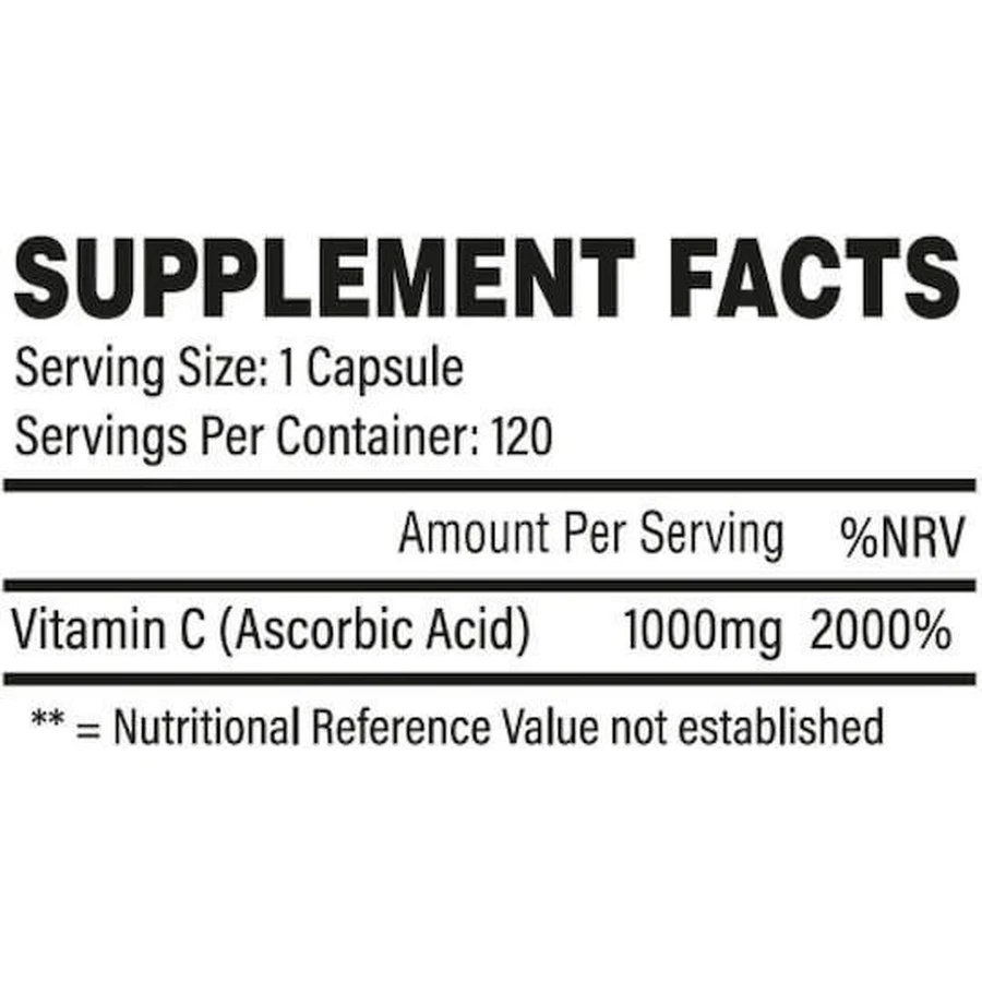 tbJp Vit-C Вітамін для підтримки імунітету, шкіри та антиоксидантної дії 1000 мг 120 капс.: ціни та характеристики
