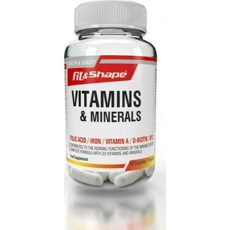 Fit & Shape Vitamins & Minerals Мультивітаміни для здоров'я нервової системи 60 капс.: ціни та характеристики