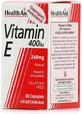 Health Aid Вітамін Е Вітамін для шкіри та антиоксидантної дії 400iu 268мг 60 рослинних капсул