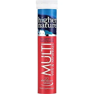 Higher Nature Fizzy Multi Мультивітаміни для енергії, нервової системи та волосся 20 табл.