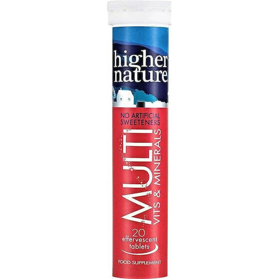 Higher Nature Fizzy Multi Мультивітаміни для енергії, нервової системи та волосся 20 табл.: ціни та характеристики