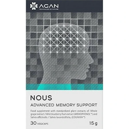Agan Nous Advanced Memory Support Memory Supplement 30 растительных капсул: цены и характеристики