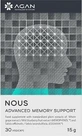 Agan Nous Advanced Memory Support Memory Supplement 30 растительных капсул