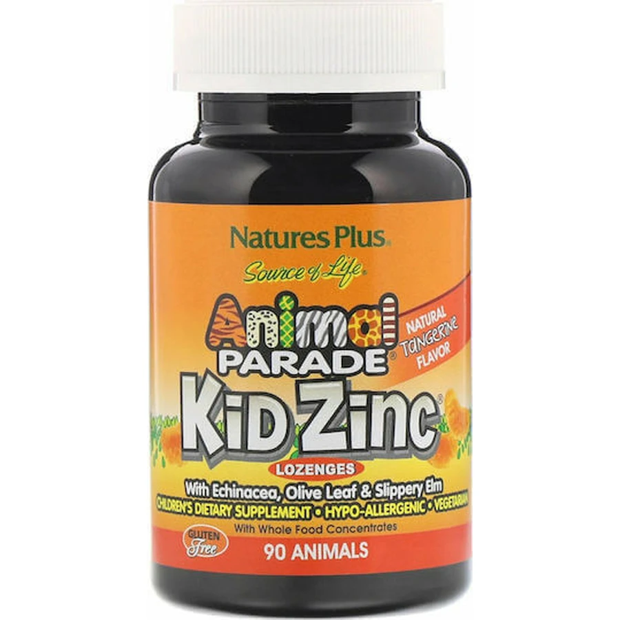 Nature's Plus Animal Parade KidZinc 90 жувальних таблеток зі смаком мандарина: ціни та характеристики