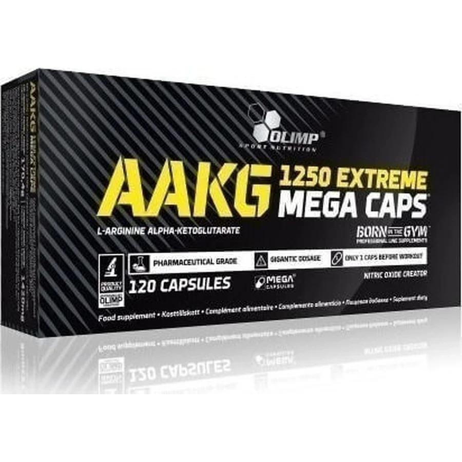 Olimp Sport Nutrition AAKG Extreme Mega Caps 120 капсул без ароматизаторов: цены и характеристики