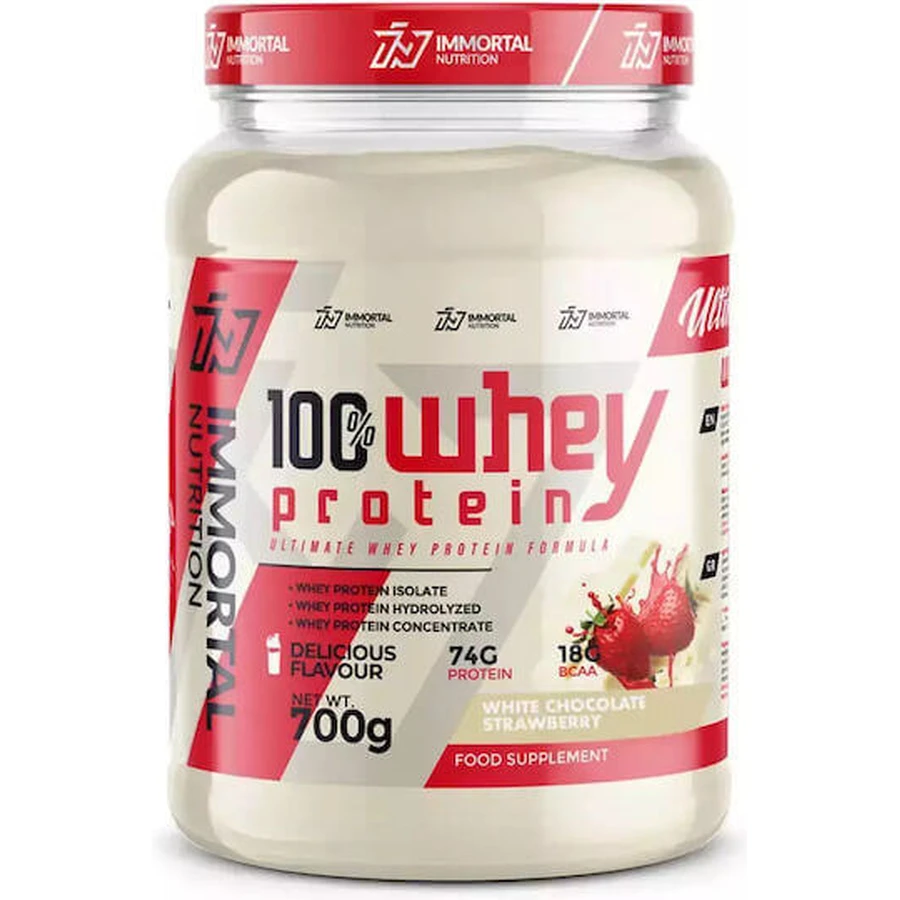Immortal Nutrition 100% Whey Protein Сывороточный протеин со вкусом белого шоколада и клубники 700 гр.: цены и характеристики