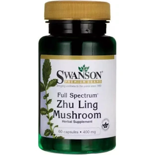 Swanson Full Spectrum Zhu Ling Mushroom 400mg Immune Boosting Supplement 60 caps