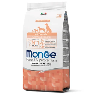 Monge Natural Superpremium All Breeds Puppy & Junior Сухий корм з лососем і рисом для цуценят всіх порід, 2,5 кг