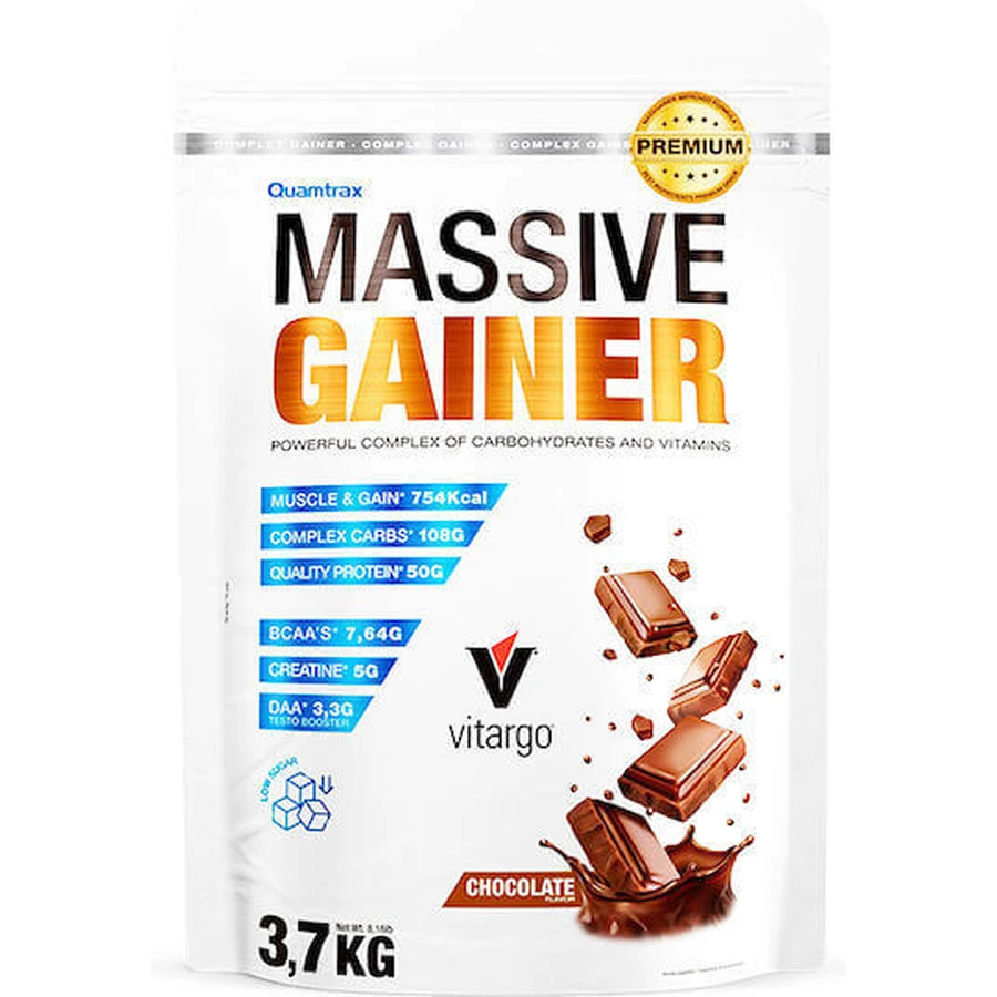 Quamtrax Nutrition Преміум Гейнер преміум-класу Vitargo зі смаком шоколаду 3,7 кг: ціни та характеристики