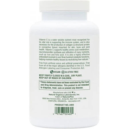 Nature's Plus Ацерола-С вітамін для підтримки імунітету, шкіри та антиоксидантної дії 500 мг 90 таблеток: ціни та характеристики