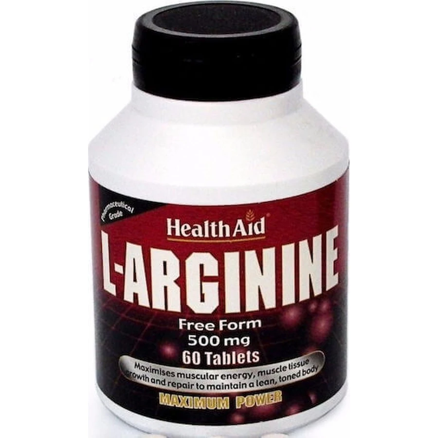Health Aid L-Arginine 60 таблеток без вкуса: цены и характеристики