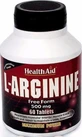Health Aid L-аргінін 60 таблеток без смаку