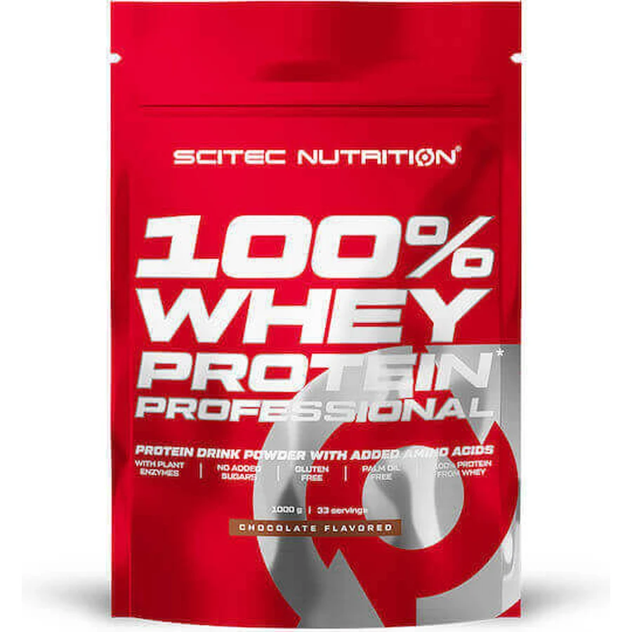 Scitec Nutrition 100% Whey Protein Профессиональный сывороточный протеин без глютена со вкусом шоколада 1 кг: цены и характеристики