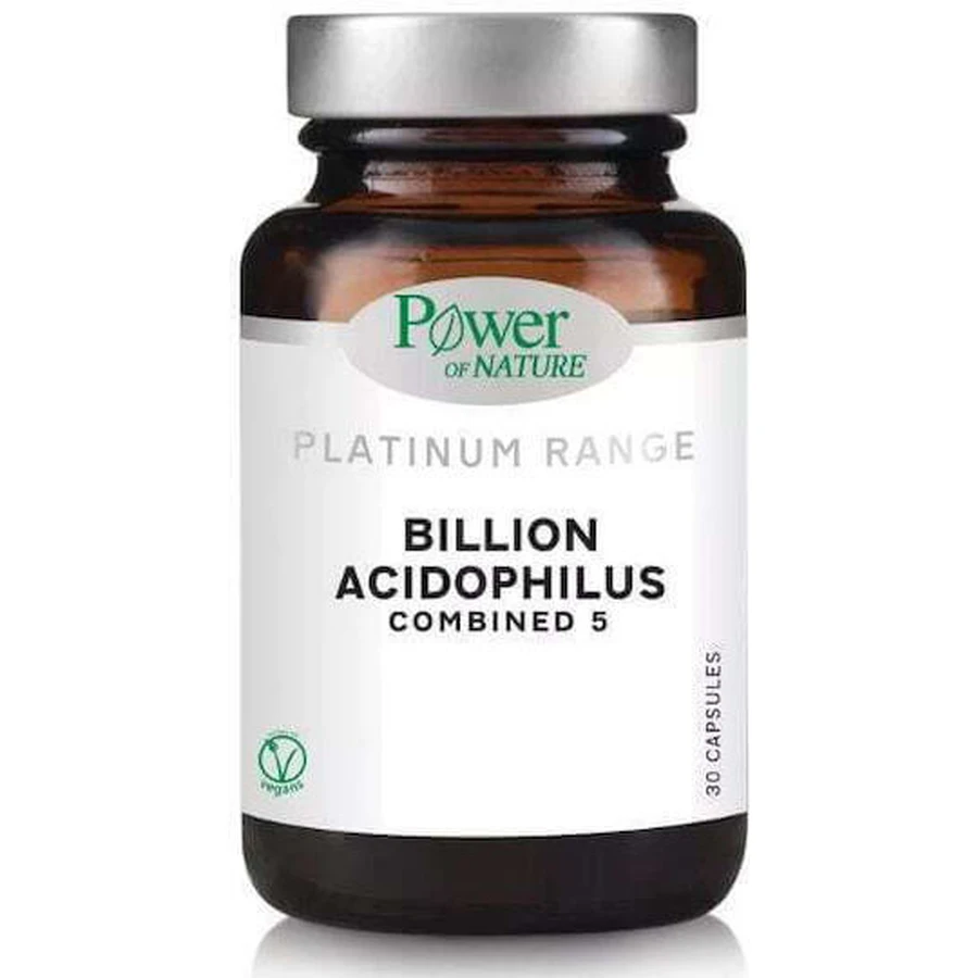 Power Of Nature Platinum Range Платиновый ряд Миллиард Ацидофилус Комбинированный 5 Пробиотик 30 капс: цены и характеристики