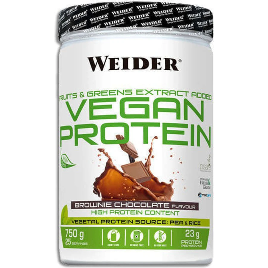 Weider Веганский протеин без глютена и лактозы со вкусом шоколада 750 гр.: цены и характеристики