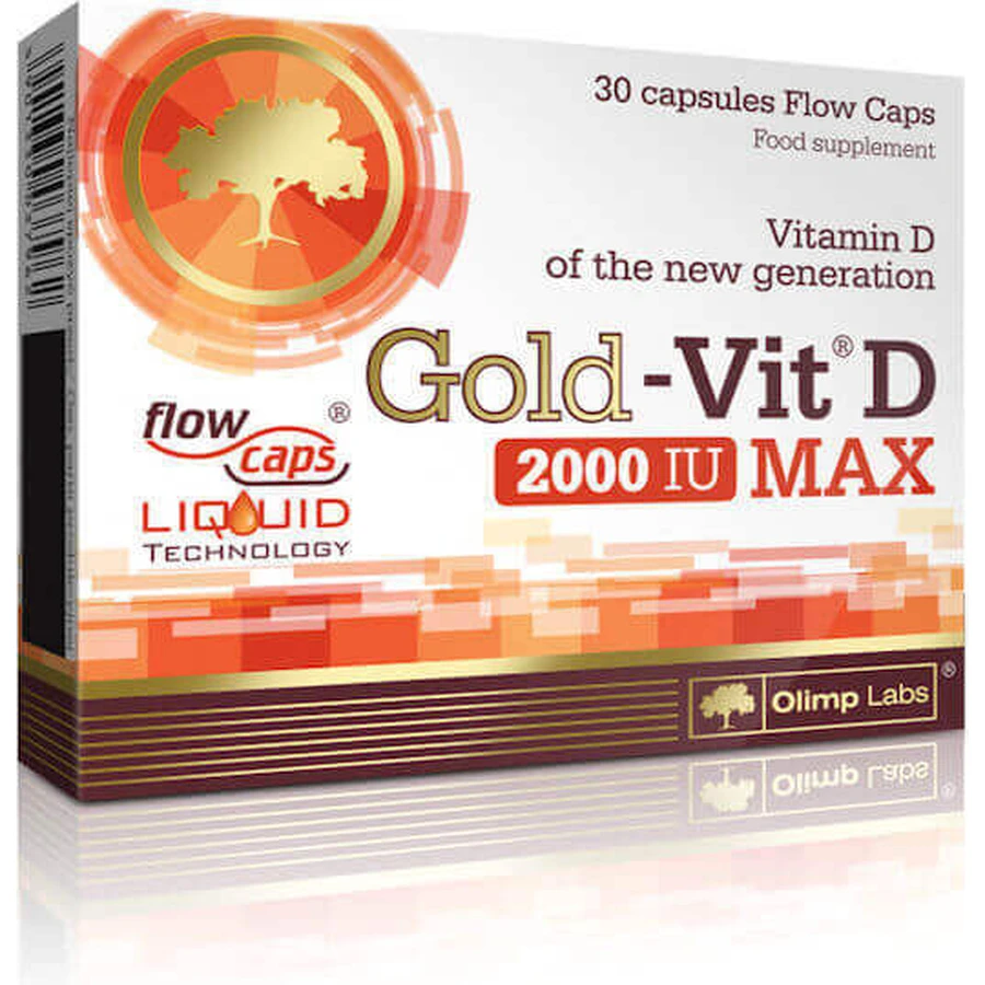 Olimp Sport Nutrition Gold-Vit D Max Вітамін для підтримки імунітету та здоров'я яєць 2000iu 30 капс.: ціни та характеристики