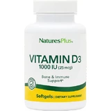 Вітамін D3 від Nature's Plus для підтримки імунітету та здоров'я яєць 1000iu 30 м'яких гелів