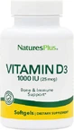 Вітамін D3 від Nature's Plus для підтримки імунітету та здоров'я яєць 1000iu 30 м'яких гелів