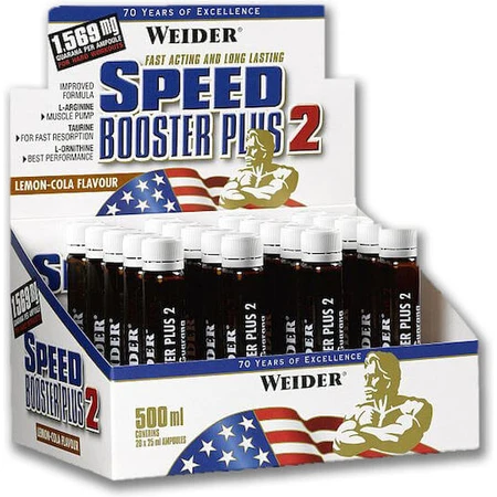 Передтренувальна добавка Weider Speed Booster Plus II 20 x 1 мл Лимонна кола: ціни та характеристики