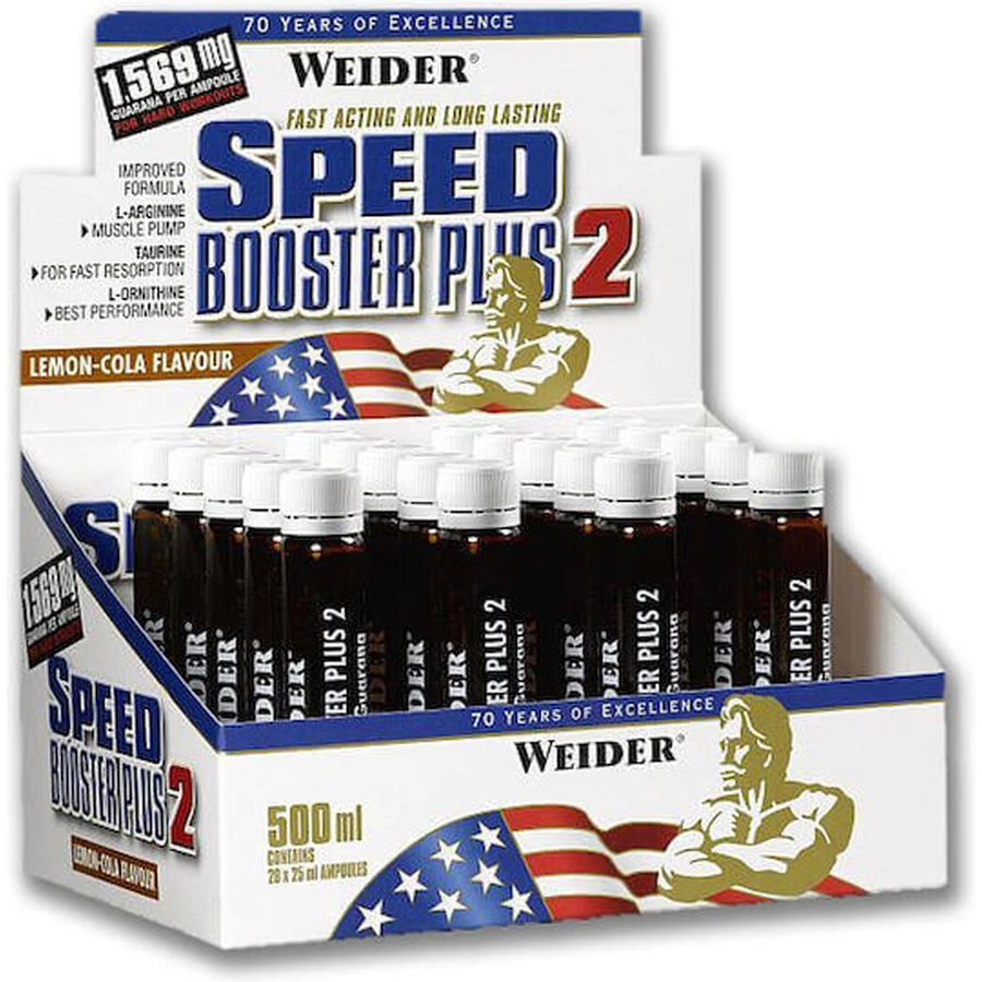 Передтренувальна добавка Weider Speed Booster Plus II 20 x 1 мл Лимонна кола: ціни та характеристики