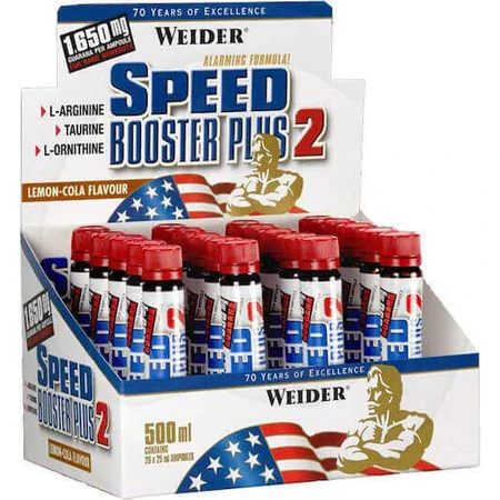 Передтренувальна добавка Weider Speed Booster Plus II 20 x 1 мл Лимонна кола: ціни та характеристики