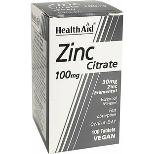 Health Aid Цитрат цинку 100 мг 100 таблеток