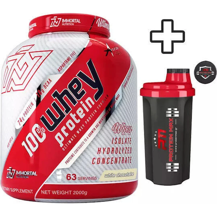 Immortal Nutrition 100% сывороточный протеин + PM Superhero Shaker 500ML: цены и характеристики