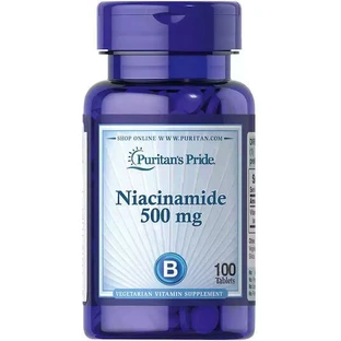 Puritan's Pride Ниацинамид Витамин для здоровья нервной системы 500 мг 100 таблеток