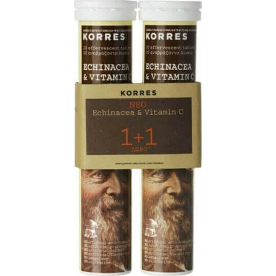 Korres Echinacea & Vitamin C Immune Boosting Supplement 2 x 9 шипучих таблеток Лимон: цены и характеристики
