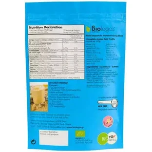 Viologos Organic Vegan Vegan Blend Протеїнова суміш 70% органічного глютену та без лактози зі смаком ванілі та кокоса 500гр