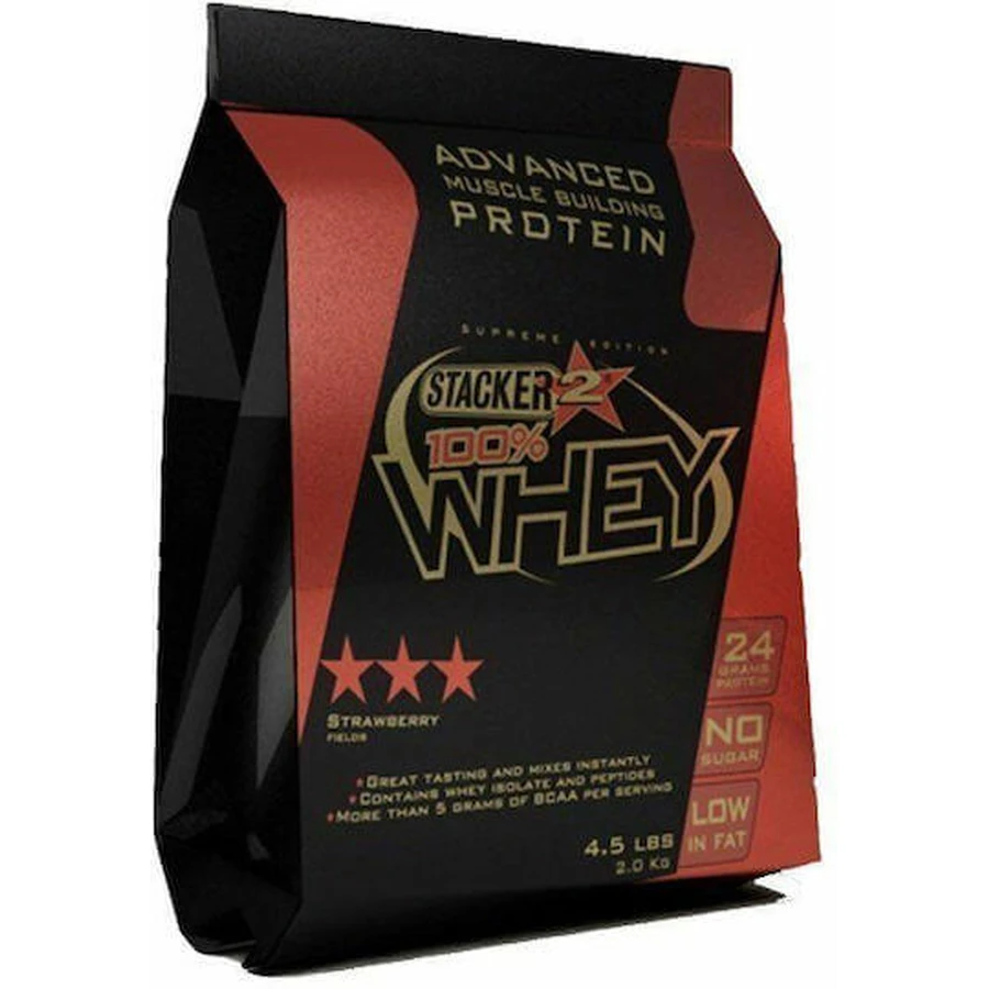 Stacker 2 Whey 100% сироватковий протеїн зі смаком печива та крему зі смаком сироватки 2 кг: ціни та характеристики