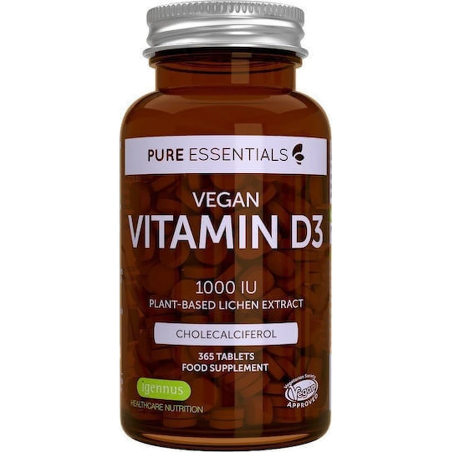 iGennus Vegan Vitamin D3 Вітамін для зміцнення імунної системи та здоров'я яєць 1000iu 365 таблеток: ціни та характеристики