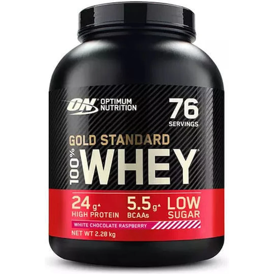 Optimum Nutrition Gold Standard 100% Whey Protein Сывороточный протеин со вкусом белого шоколада с малиной 2,27 кг: цены и характеристики