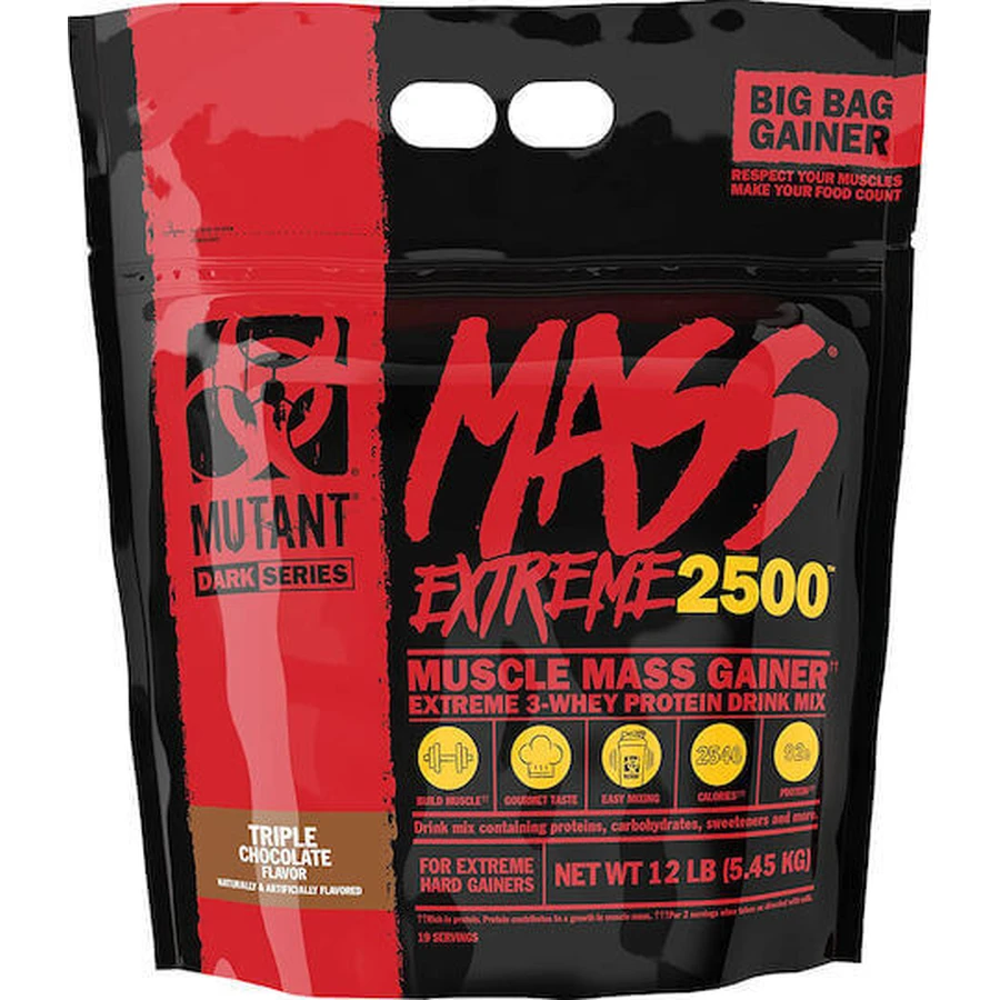 Mutant Mass Extreme 2500 Сироватковий протеїн зі смаком потрійного шоколаду 5.45кг: ціни та характеристики