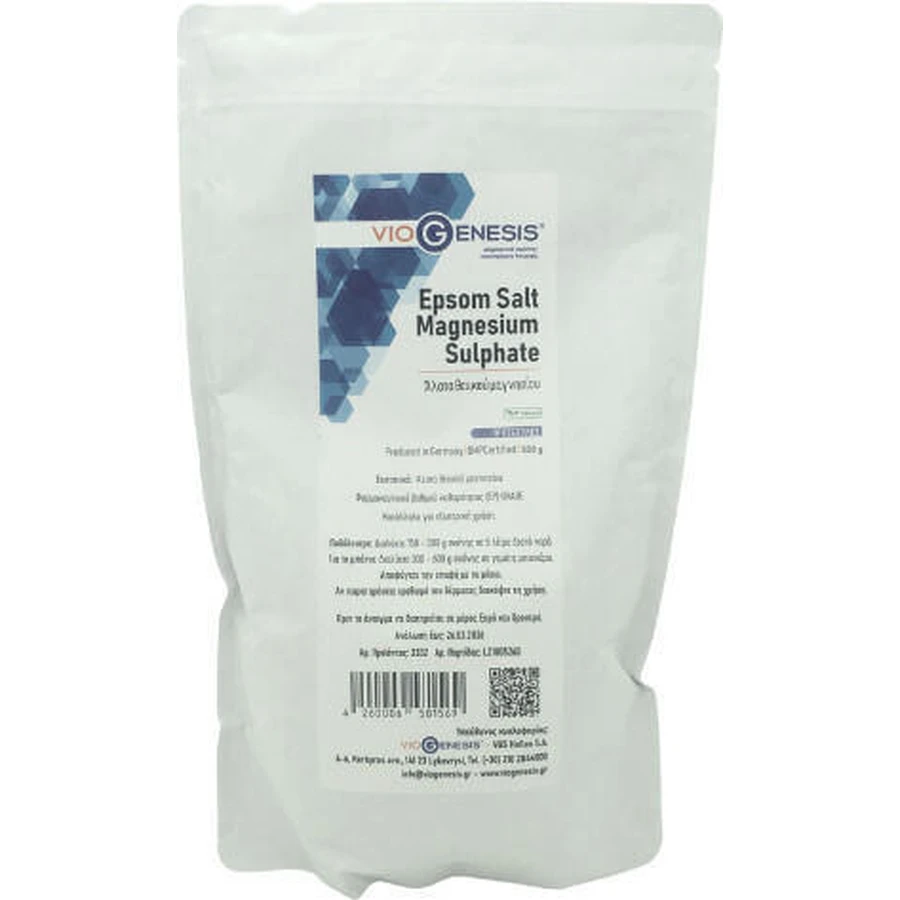 Viogenesis Salt Epsom Salt Magnesium Sulphate 500g sachet: цены и характеристики