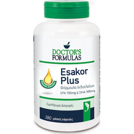 Doctor's Formulas Есакор Плюс риб'ячий жир 180 м'яких гелів без смаку: ціни та характеристики