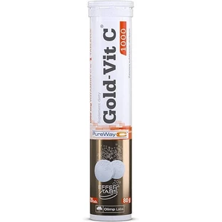 Olimp Sport Nutrition Gold-Vit C Вітамін для підвищення імунітету, шкіри та антиоксидантної дії 1000мг апельсин 20 табл. еф.