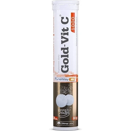Olimp Sport Nutrition Gold-Vit C Вітамін для підвищення імунітету, шкіри та антиоксидантної дії 1000мг апельсин 20 табл. еф.: ціни та характеристики