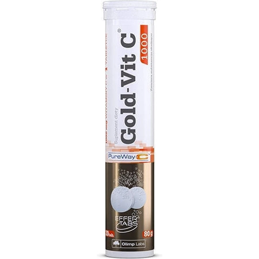 Olimp Sport Nutrition Gold-Vit C Вітамін для підвищення імунітету, шкіри та антиоксидантної дії 1000мг апельсин 20 табл. еф.: ціни та характеристики
