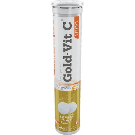 Olimp Sport Nutrition Gold-Vit C Вітамін для підвищення імунітету, шкіри та антиоксидантної дії 1000мг апельсин 20 табл. еф.: ціни та характеристики
