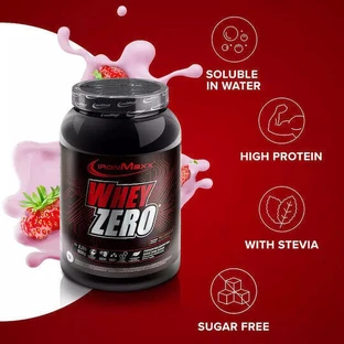 IronMaxx Whey Zero Whey Органічний сироватковий протеїн з нульовою сироваткою зі смаком полуниці 908гр